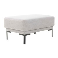 Interliving Sofa Serie 4251 – Polsterhocker platinfarbener Stoffbezug Vaneo 7 & Metallfüße 4.26 – ca. 95 x 65 cm