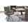 Interliving Esszimmer Serie 5504 - Armlehnstuhl grauer Bezug Concrete DCT 99 & schwarzer Drehfuß S 349