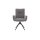 Interliving Esszimmer Serie 5504 - Armlehnstuhl grauer Bezug Concrete DCT 99 & schwarzer Drehfuß S 349