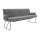 Interliving Esszimmer Serie 5504 - Polsterbank grauer Bezug Concrete DCT 99 & schwarzes Kufengestell S 346 - Länge ca. 218 cm