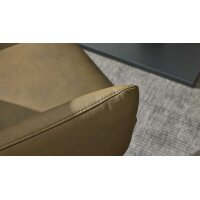 Interliving Esszimmer Serie 5504 - Armlehnstuhl grünes Leder EVI 33 & schwarzer Drehfuß S 349