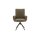Interliving Esszimmer Serie 5504 - Armlehnstuhl grünes Leder EVI 33 & schwarzer Drehfuß S 349