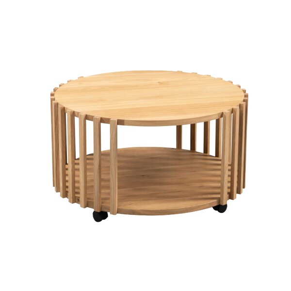 Couchtisch Mats 2 Wildeiche - Durchmesser ca. 70 cm