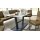 Interliving Esszimmer Serie 5105 – Esstisch betonfarbenes HPL & schwarzes Metall – ca. 160 x 90 cm