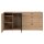 Interliving Wohnzimmer Serie 2024 - Sideboard Eiche & Schwarzglas - zwei Türen, drei Schubladen