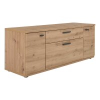 Interliving Wohnzimmer Serie 2110 - Wohnwand Alteiche - fünfteilig, Breite ca. 330 cm