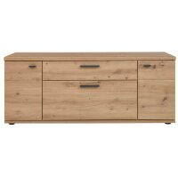 Interliving Wohnzimmer Serie 2110 - Wohnwand Alteiche - fünfteilig, Breite ca. 330 cm