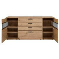 Interliving Wohnzimmer Serie 2110 - Sideboard Alteiche - zwei Türen, vier Schubladen, Breite ca. 180 cm