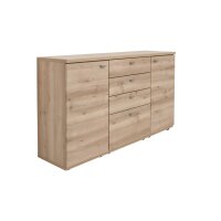 Interliving Wohnzimmer Serie 2110 - Sideboard Naturbuche - zwei Türen, vier Schubladen, Breite ca. 150 cm