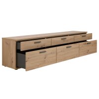 Interliving Wohnzimmer Serie 2110 - Wohnwand Alteiche - fünfteilig, Breite ca. 345 cm