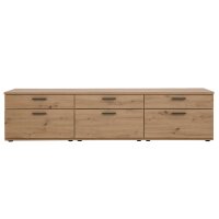 Interliving Wohnzimmer Serie 2110 - Wohnwand Alteiche - fünfteilig, Breite ca. 345 cm