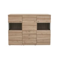 Interliving Wohnzimmer Serie 2110 - Highboard Naturbuche - drei Türen, drei Schubladen, Breite ca. 180 cm
