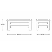 Interliving Wohnzimmer Serie 2110 - Couchtisch graues Glas & Naturbuche - ca. 105 x 70 cm