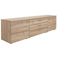 Interliving Wohnzimmer Serie 2110 - Wohnwand Naturbuche - sechsteilig, Breite ca. 315 cm