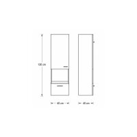 Interliving Wohnzimmer Serie 2110 - Wohnwand Naturbuche - sechsteilig, Breite ca. 315 cm