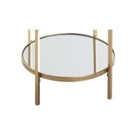 Beistelltisch goldfarbenes Metall- Durchmesser ca. 39 cm