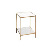 Beistelltisch goldfarbenes Metall - Breite ca. 39 cm