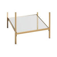 Beistelltisch goldfarbenes Metall - Breite ca. 39 cm