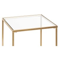Beistelltisch goldfarbenes Metall - Breite ca. 39 cm