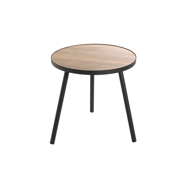 Beistelltisch Eiche & Schwarz - Durchmesser ca. 50 cm