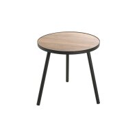 Beistelltisch Eiche & Schwarz - Durchmesser ca. 50 cm