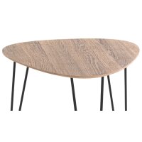 Beistelltisch Eiche & Schwarz - Durchmesser ca. 48 cm
