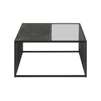 Couchtisch Strington rauchfarbenes Glas & schwarze...