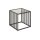 Beistelltisch Strington rauchfarbenes Glas & schwarzes Metallgestell