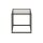 Beistelltisch Strington rauchfarbenes Glas & schwarzes Metallgestell