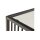 Beistelltisch Strington rauchfarbenes Glas & schwarzes Metallgestell