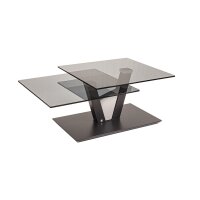 vierhaus Couchtisch 1019-GPA-ANM grau-anthrazitfarbenes Parsolglas - ca. 100 x 60 cm
