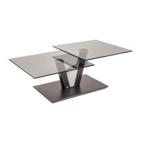 vierhaus Couchtisch 1019-GPA-ANM grau-anthrazitfarbenes Parsolglas - ca. 100 x 60 cm
