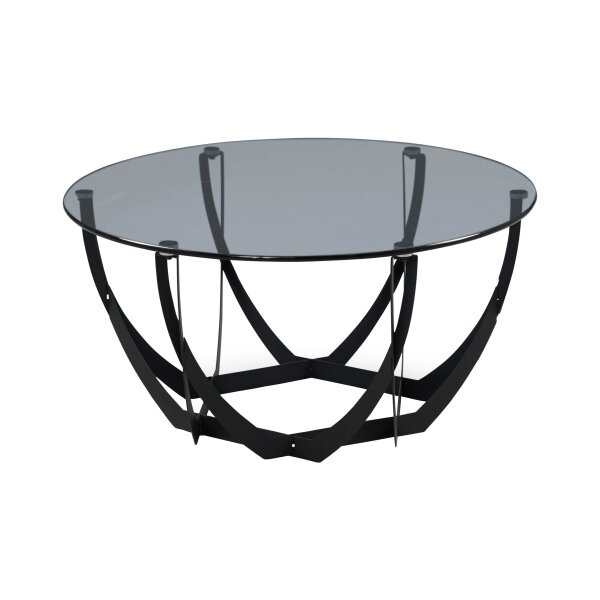 Couchtisch Maya 2 Grau & Schwarz - Durchmesser ca. 80 cm