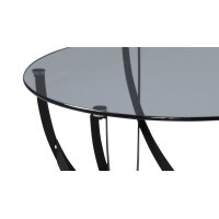 Couchtisch Maya 2 Grau & Schwarz - Durchmesser ca. 80 cm