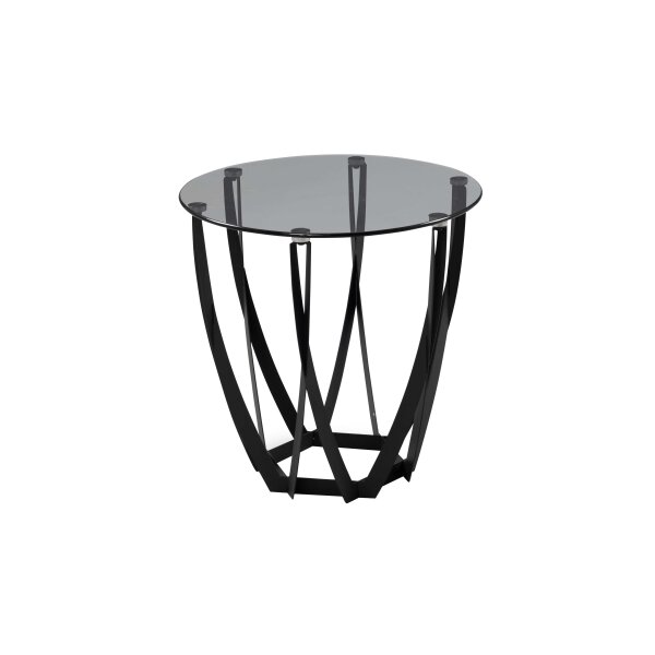 Beistelltisch Maya 1 Grau & Schwarz - Durchmesser ca. 50 cm