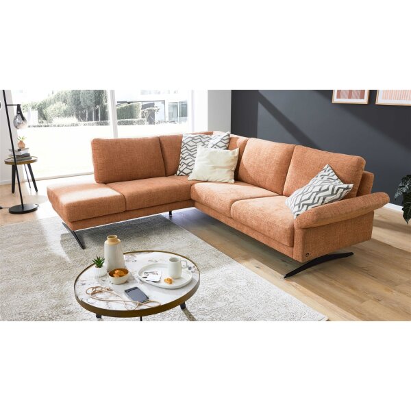 Interliving Sofa Serie 4004 - Ecksofa puderfarbene Chenille S43-17 - Stellfläche ca. 211 x 240 cm