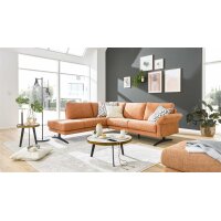 Interliving Sofa Serie 4004 - Ecksofa puderfarbene Chenille S43-17 - Stellfläche ca. 211 x 240 cm