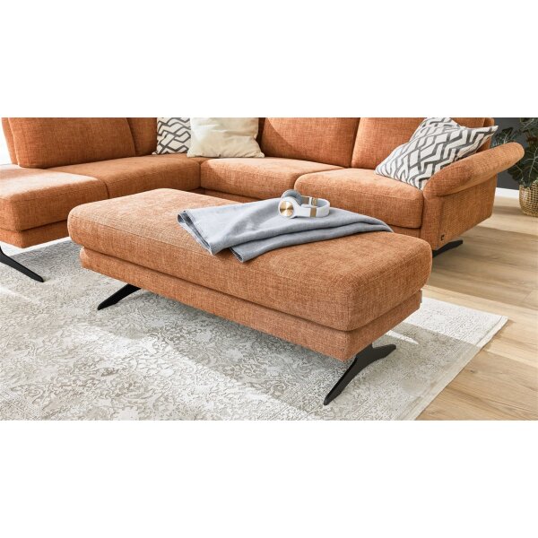 Interliving Sofa Serie 4004 - XXL-Hocker puderfarbene Chenille S43-17 - ca. 140 x 60 cm