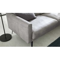 Interliving Sofa Serie 4004 - Ecksofa hellgraues Longlife-Leder Z69-22 - Stellfläche ca. 276 x 170 cm