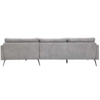 Interliving Sofa Serie 4004 - Ecksofa hellgraues Longlife-Leder Z69-22 - Stellfläche ca. 276 x 170 cm