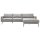 Interliving Sofa Serie 4004 - Ecksofa hellgraues Longlife-Leder Z69-22 - Stellfläche ca. 276 x 170 cm