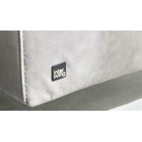 Interliving Sofa Serie 4004 - XXL-Hocker hellgraues LongLife-Leder Z69.22 - ca. 140 x 60 cm