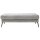 Interliving Sofa Serie 4004 - XXL-Hocker hellgraues LongLife-Leder Z69.22 - ca. 140 x 60 cm