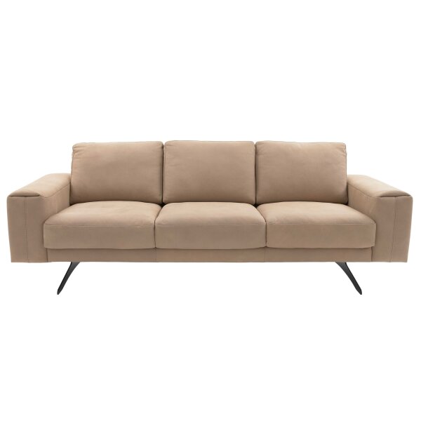 Interliving Sofa Serie 4004 - Dreisitzer sandfarbenes LongLife-Leder Z78-49 - Länge ca. 222 cm