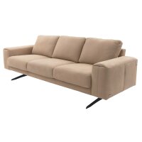 Interliving Sofa Serie 4004 - Dreisitzer sandfarbenes LongLife-Leder Z78-49 - Länge ca. 222 cm