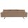 Interliving Sofa Serie 4004 - Dreisitzer sandfarbenes LongLife-Leder Z78-49 - Länge ca. 222 cm