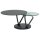 Interliving Couchtisch Serie 6218 - Funktionscouchtisch silbergraue Keramik & schwarzer Stahl - Durchmesser ca. 75 cm