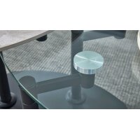 Interliving Couchtisch Serie 6219 - Funktions-Couchtisch Marmoroptik Emperador & schwarzer Stahl - ca. 88 x 75 cm