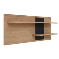 Interliving Wohnzimmer Serie 2025 - Wohnwand Wildeiche, Anthrazit & Kork - dreiteilig, Breite ca. 325 cm