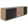 Interliving Wohnzimmer Serie 2025 - Lowboard Wildeiche, Anthrazit & Kork - Breite ca. 195 cm